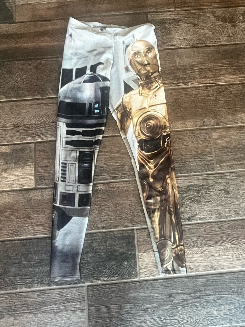 BlackMilk Star Wars themed R2-D2 C-3PO leggings M bonus Darth Vader crop top L